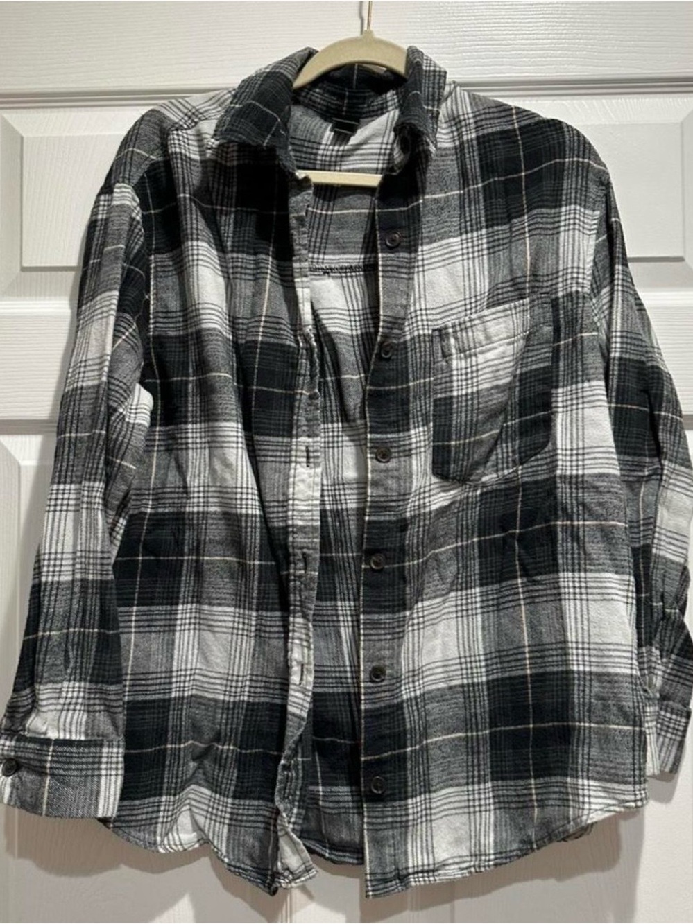 Black & White Womens Flannel Shirt - Classic Casual